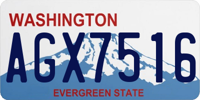 WA license plate AGX7516