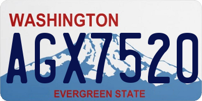 WA license plate AGX7520