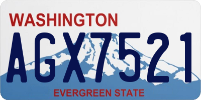 WA license plate AGX7521