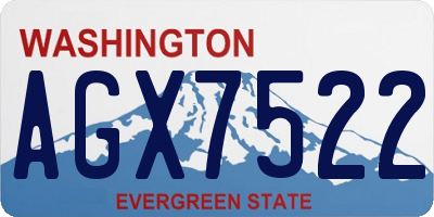 WA license plate AGX7522