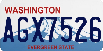 WA license plate AGX7526