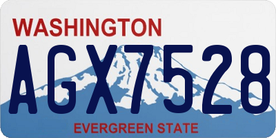 WA license plate AGX7528