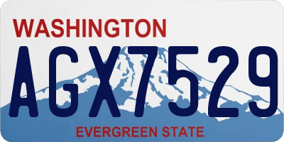 WA license plate AGX7529