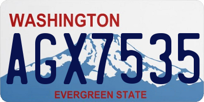 WA license plate AGX7535