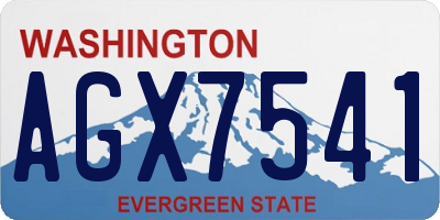 WA license plate AGX7541