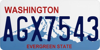 WA license plate AGX7543