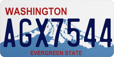 WA license plate AGX7544