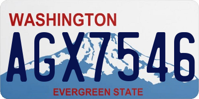 WA license plate AGX7546