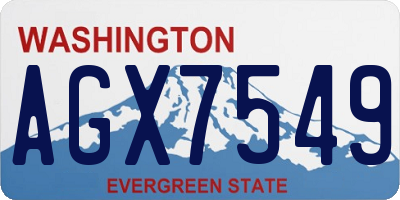 WA license plate AGX7549