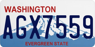WA license plate AGX7559