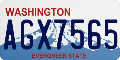 WA license plate AGX7565