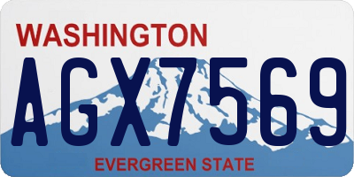 WA license plate AGX7569