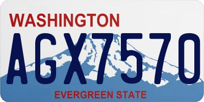 WA license plate AGX7570