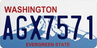 WA license plate AGX7571