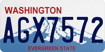 WA license plate AGX7572