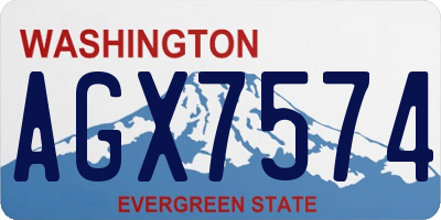 WA license plate AGX7574