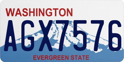 WA license plate AGX7576