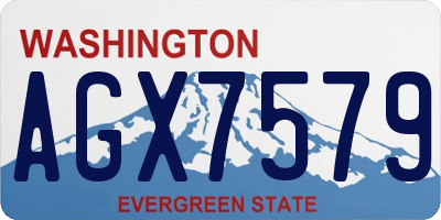 WA license plate AGX7579
