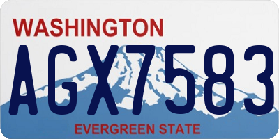 WA license plate AGX7583
