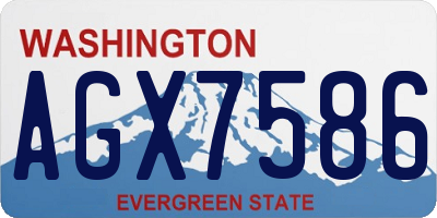 WA license plate AGX7586