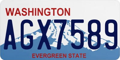 WA license plate AGX7589
