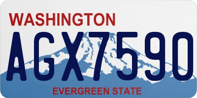WA license plate AGX7590