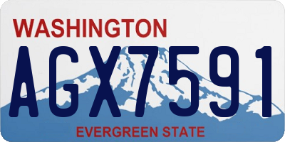 WA license plate AGX7591