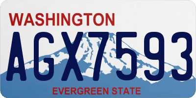 WA license plate AGX7593