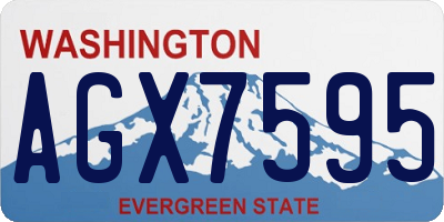 WA license plate AGX7595