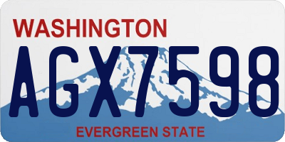 WA license plate AGX7598
