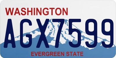 WA license plate AGX7599