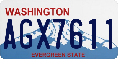 WA license plate AGX7611