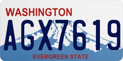 WA license plate AGX7619