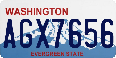 WA license plate AGX7656