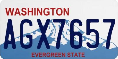 WA license plate AGX7657