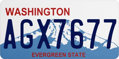 WA license plate AGX7677