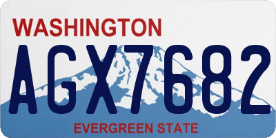 WA license plate AGX7682
