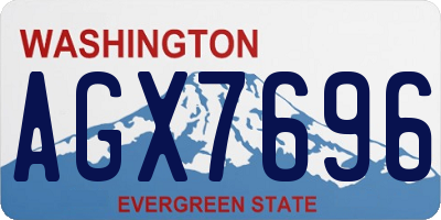 WA license plate AGX7696