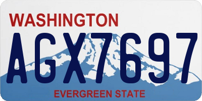 WA license plate AGX7697