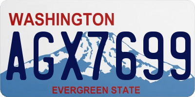 WA license plate AGX7699