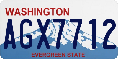 WA license plate AGX7712