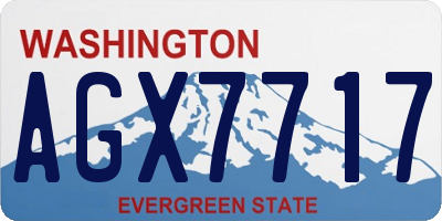 WA license plate AGX7717