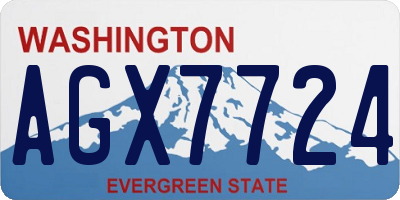 WA license plate AGX7724