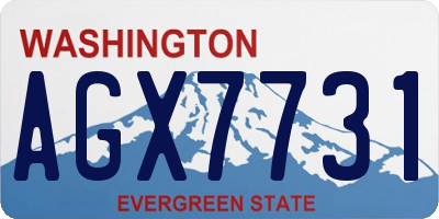 WA license plate AGX7731