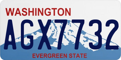 WA license plate AGX7732