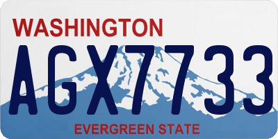 WA license plate AGX7733