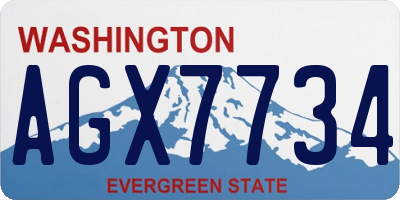 WA license plate AGX7734