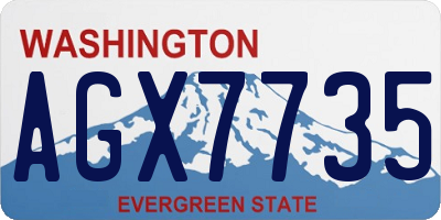 WA license plate AGX7735