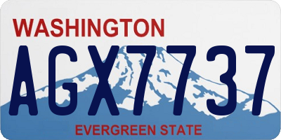 WA license plate AGX7737