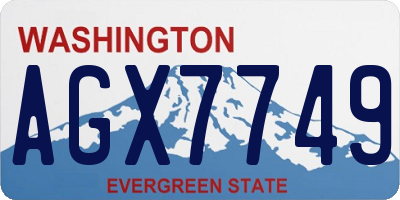 WA license plate AGX7749